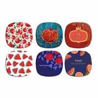 زیرلیوانی یلدا شش عددی چوبی کد 6 