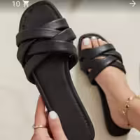 کفش دمپایی زنانه صندل مهلا مشکی