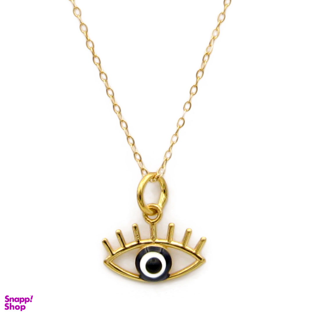 گردنبند طلا 18 عیار زنانه کاپانی طرح چشم نظر کد KN046