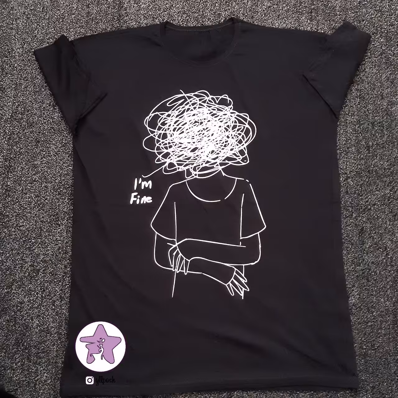 تیشرت قواره‌دار  مشکی لانگ 