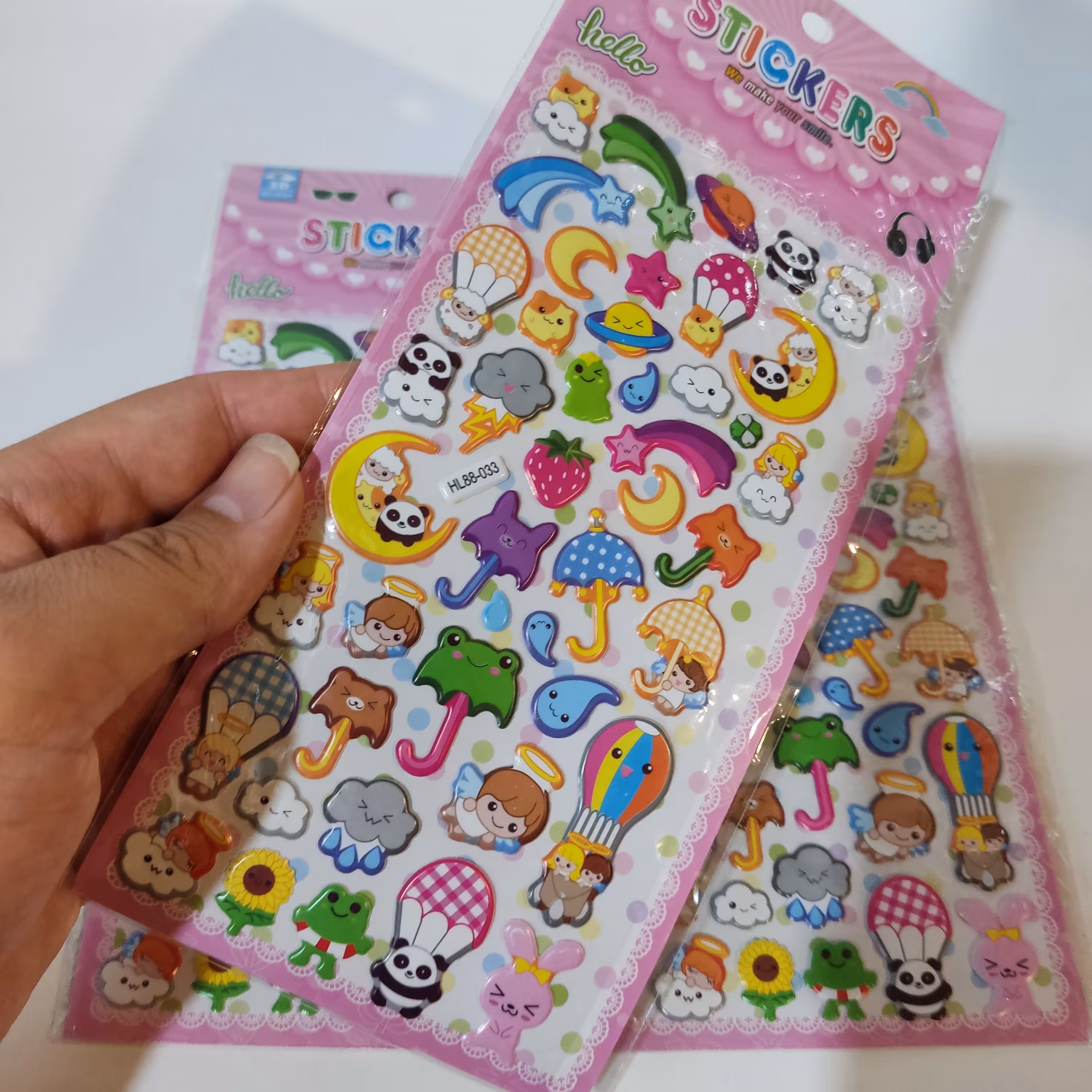 استیکر پفکی درجه یک فانتزی 47 تکه