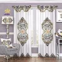 پرده تصویری جدید پذیرایی پانچ دو قواره آماده طرح اسلیمی کد 6298