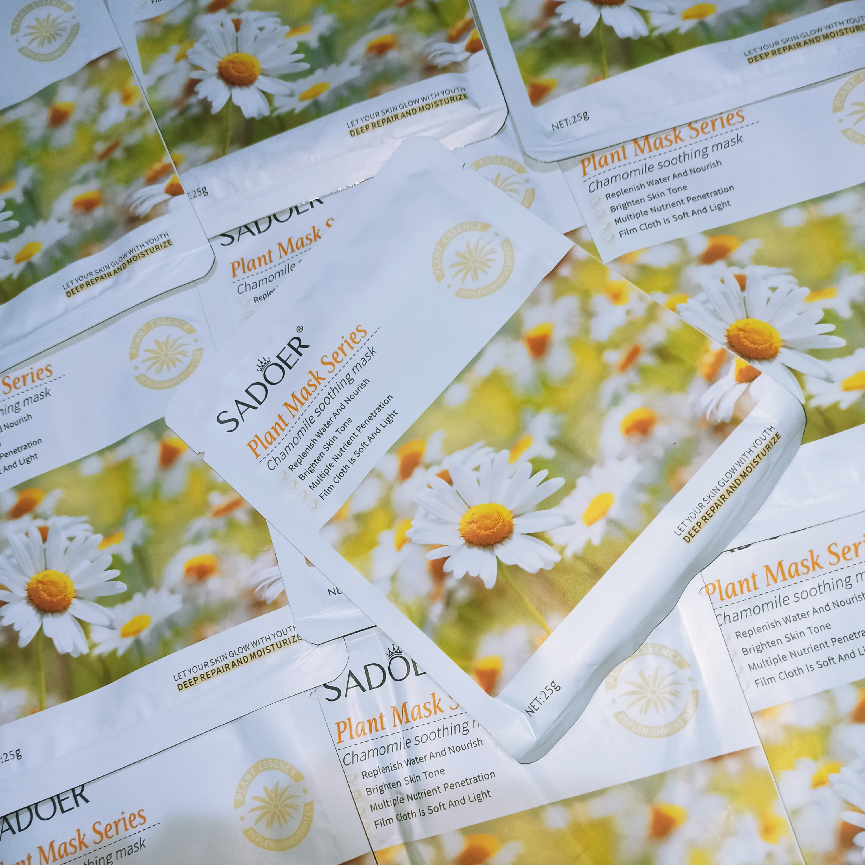 ماسک ورقه ای سادور مدل بابونه تاریخ انقضا 2025