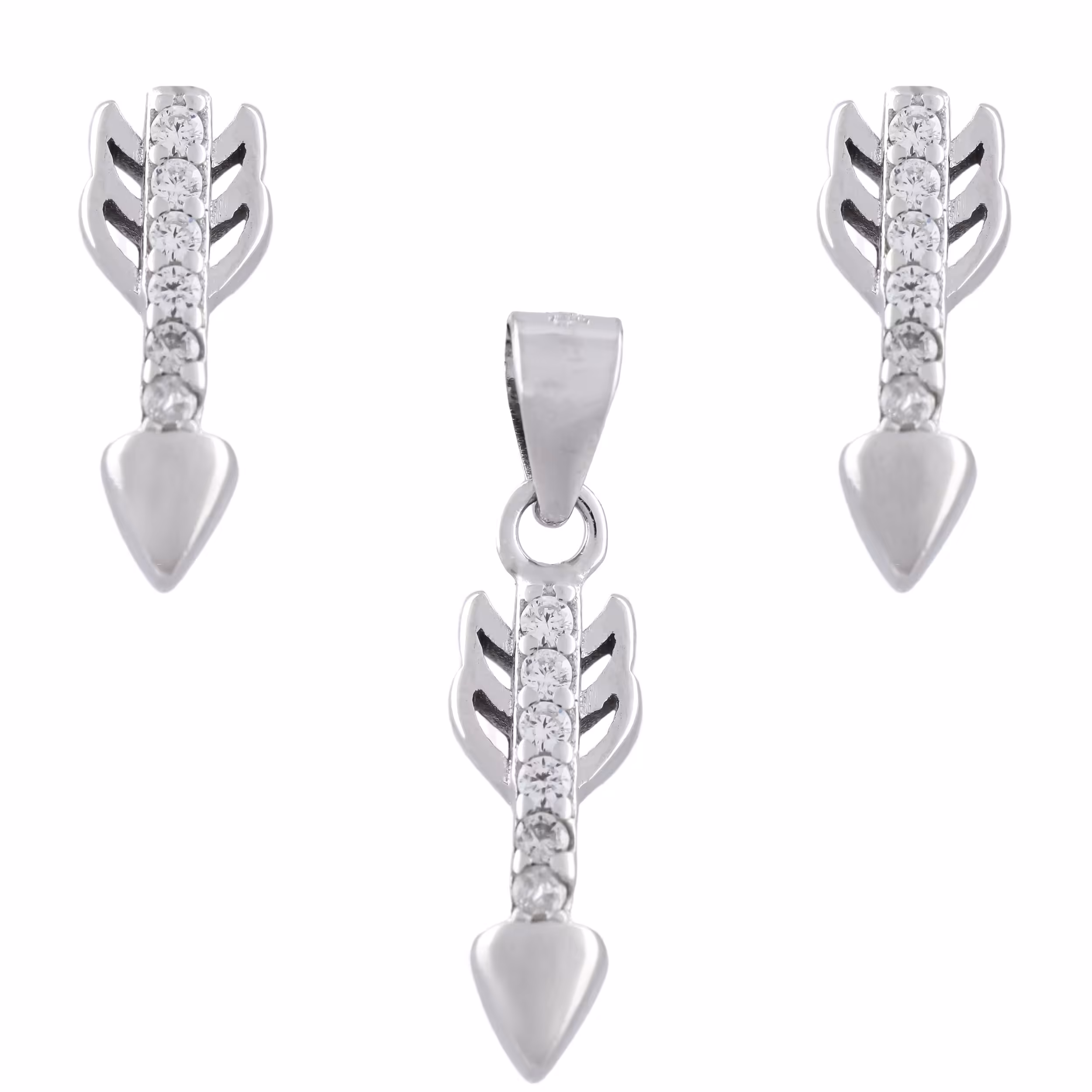 نیم ست نقره زنانه -مدل تیر- کد SHS-02