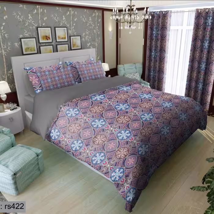 سرویس روتختی 1 نفره تنسل چاپی برندترک لند (Turk Land)  کد rs 422