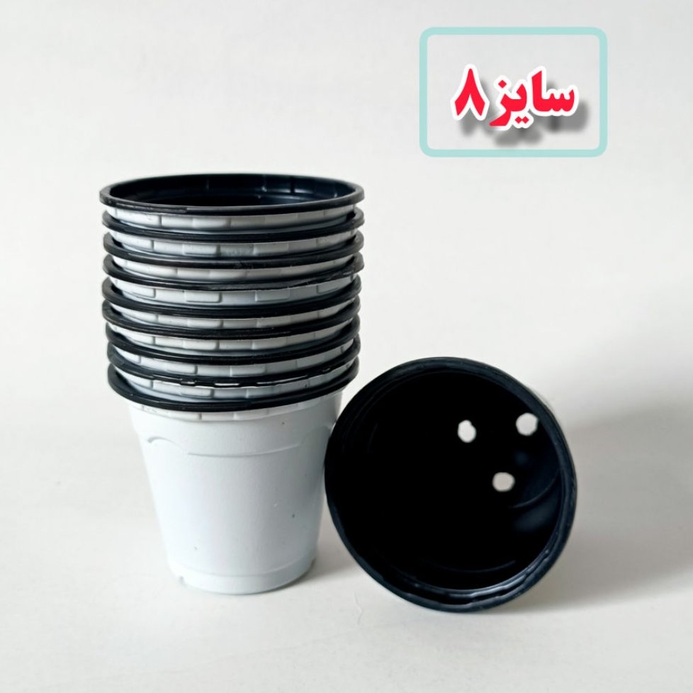 گلدان ژله ای سفید سایز 8