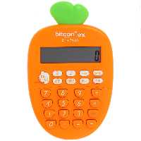 ماشین حساب فانتزی 12 رقمی 7836 طرح هویج نارنجی BITOON