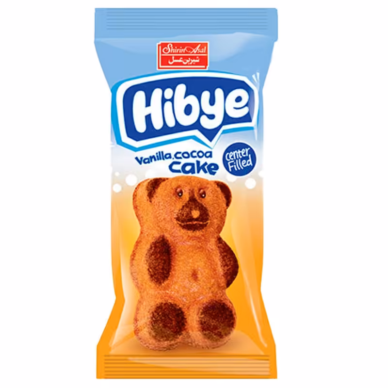 کیک عروسکی مغذدار شیرین عسل -45 گرم بسته 48 عددی