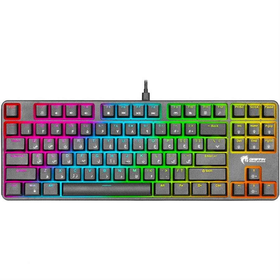 کیبورد مکانیکال گیمینگ گرین مدل GK801 RGB