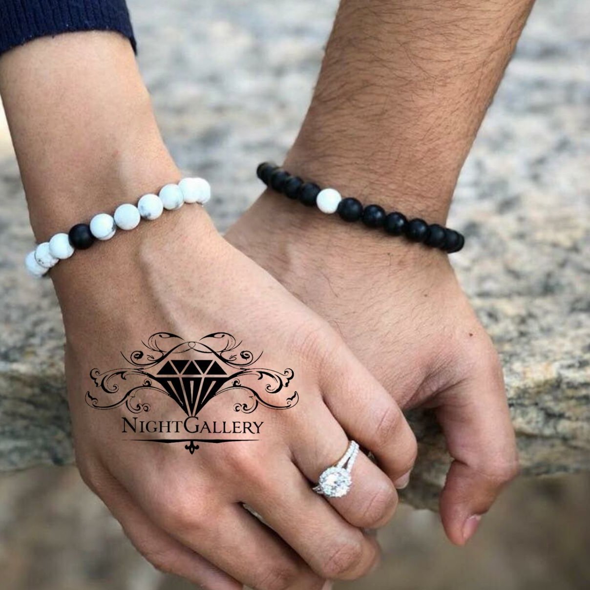 ست دستبند سنگی