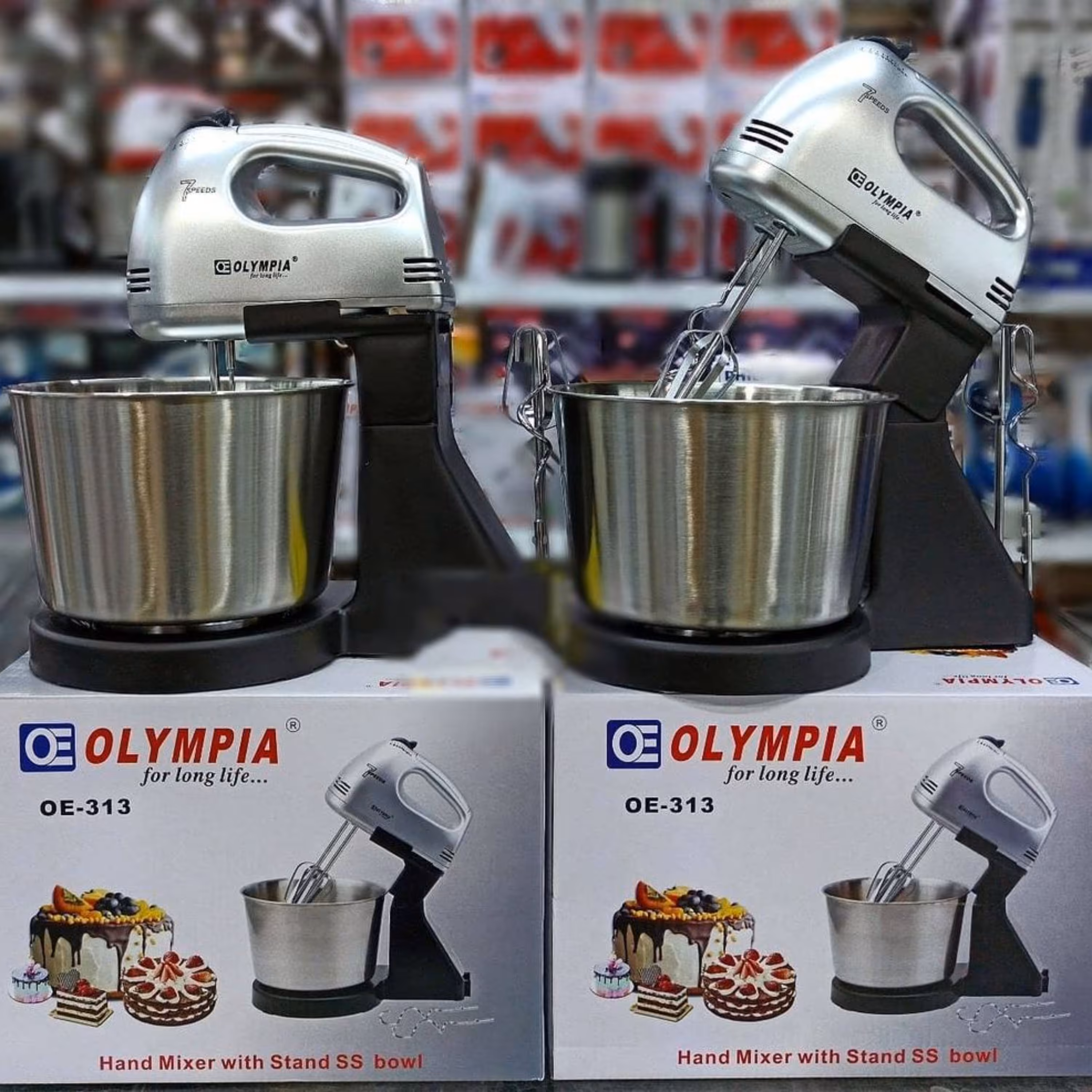 همزن کاسه دار المپیا oe-313 نقره ای رنگ