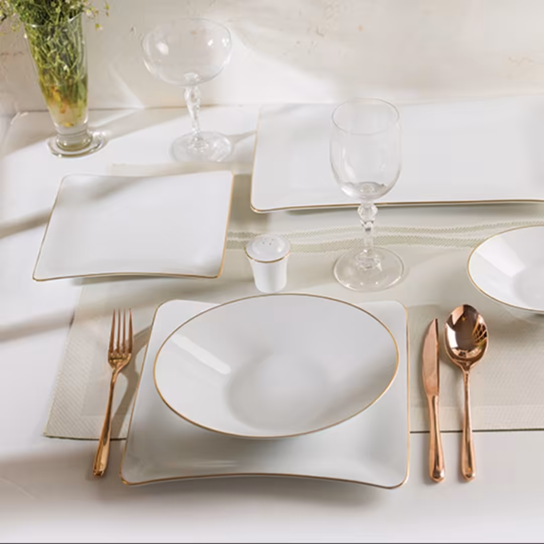 سرویس چینی زرین 6 نفره 30 پارچه چینی زرین لب طلایی (درجه یک) ارسال بصورت پس کرایه