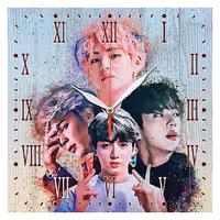 ساعت دیواری مدل 1077 طرح BTS