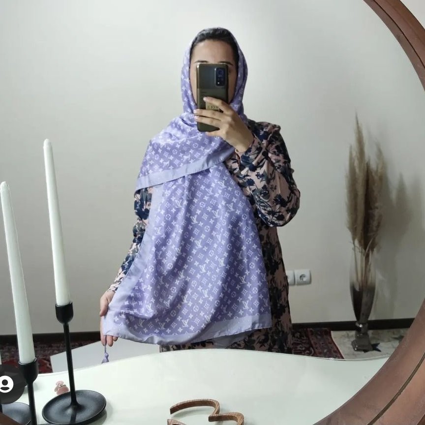شال نخی رنگ سال یاسی بنفش منگوله دار ارسال رایگان