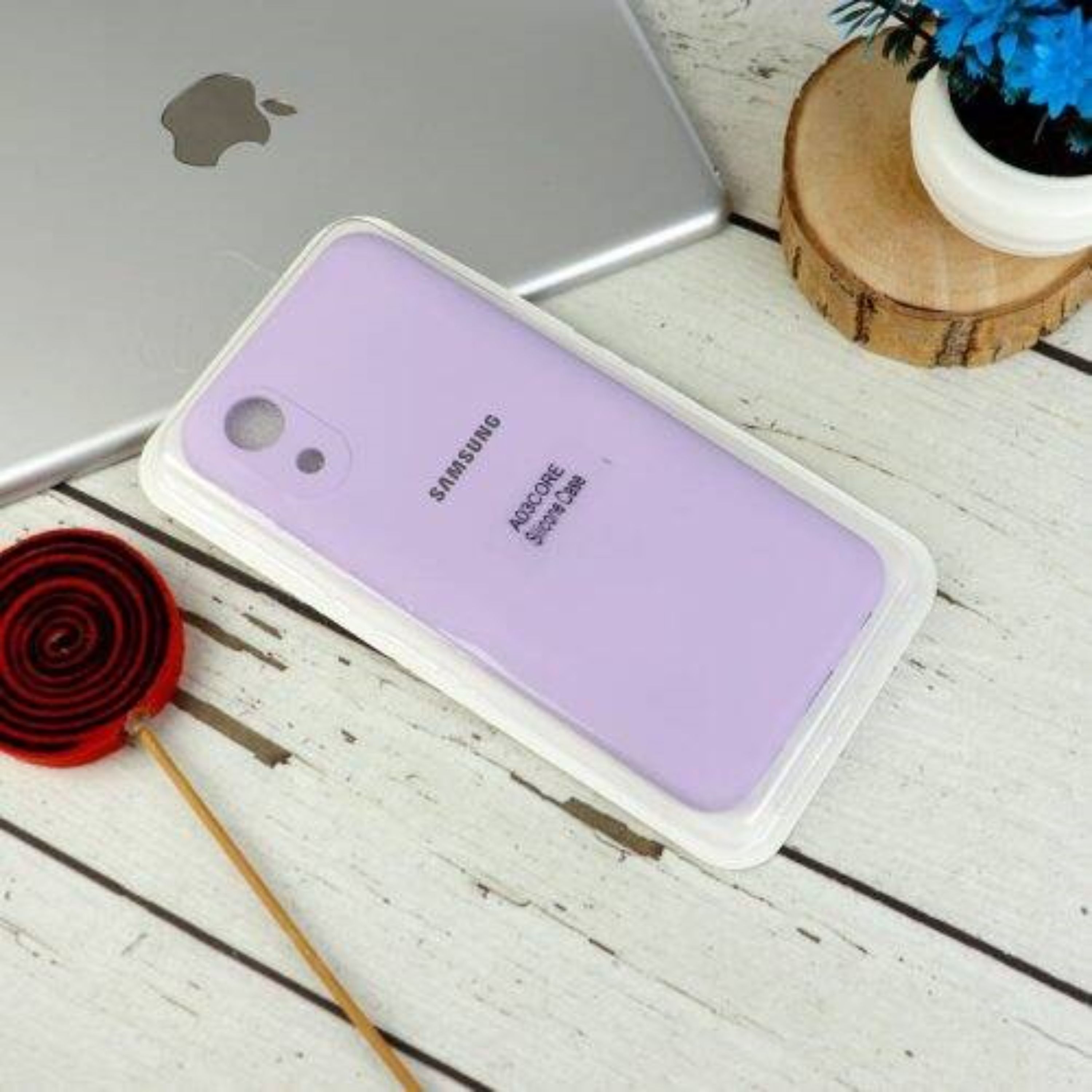 گارد محافظ لنزدار سیلیکونی Highcopy سامسونگ A03core رنگ یاسی