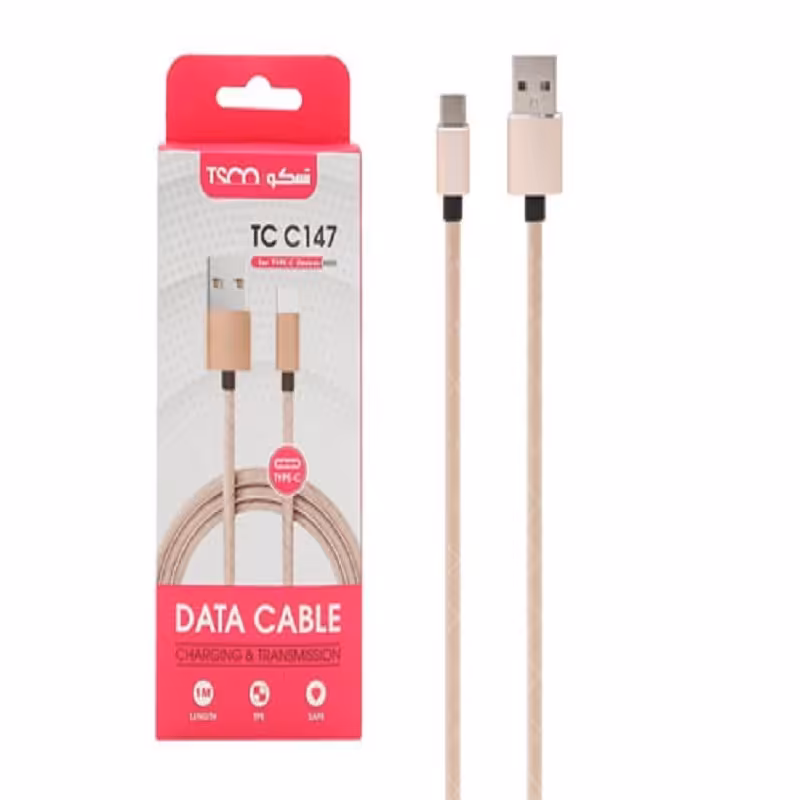 TSCO TC C147 Type C Charging Cable Gold