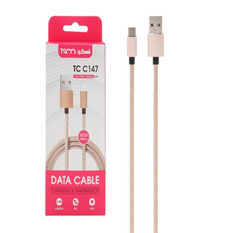 TSCO TC C147 Type C Charging Cable Gold