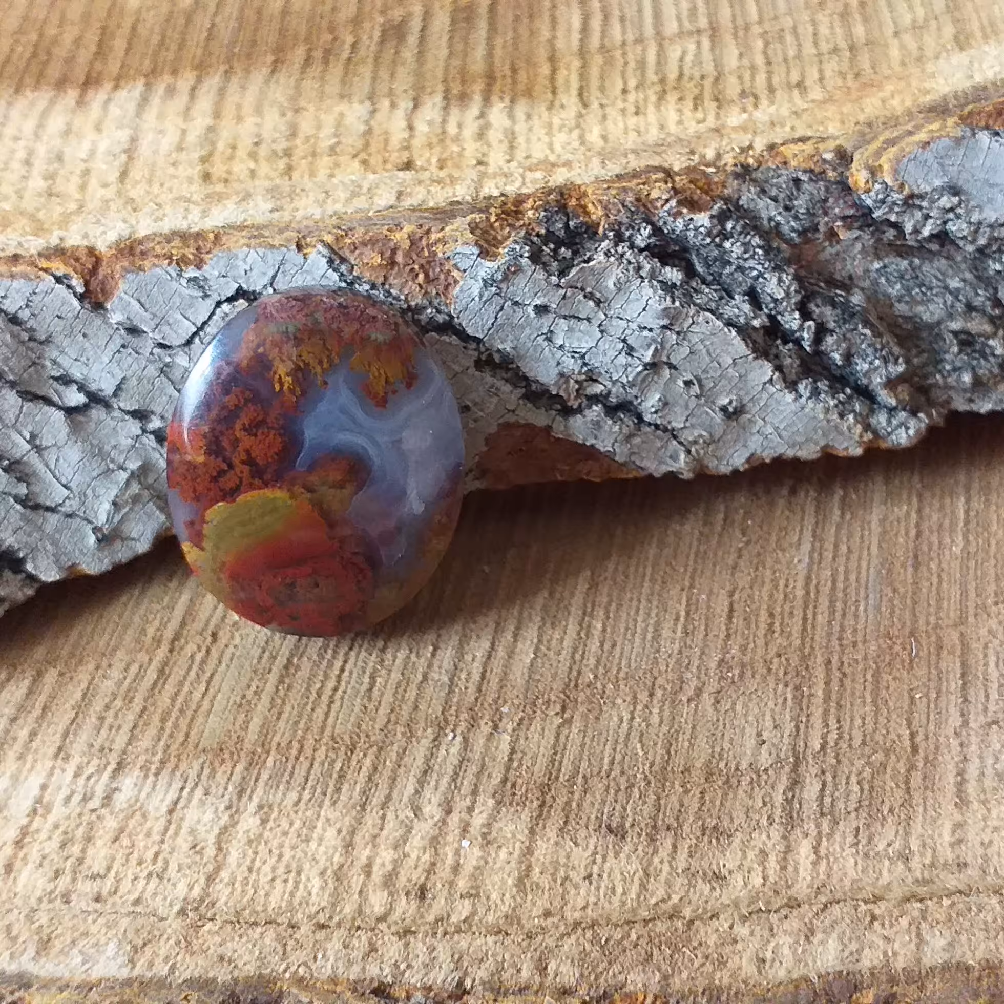 نگین عقیق شجر دریایی انگشتری