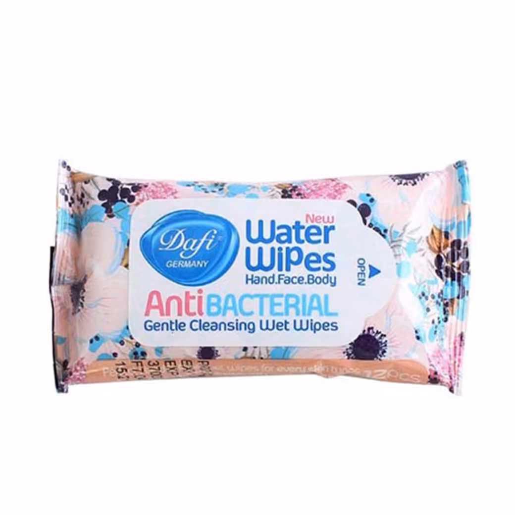 دستمال مرطوب دافی پاک کننده دست و صورت بسته 12 عددی