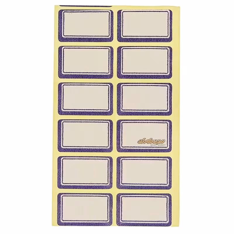 لیبل 18*28 میلی متری دور آبی