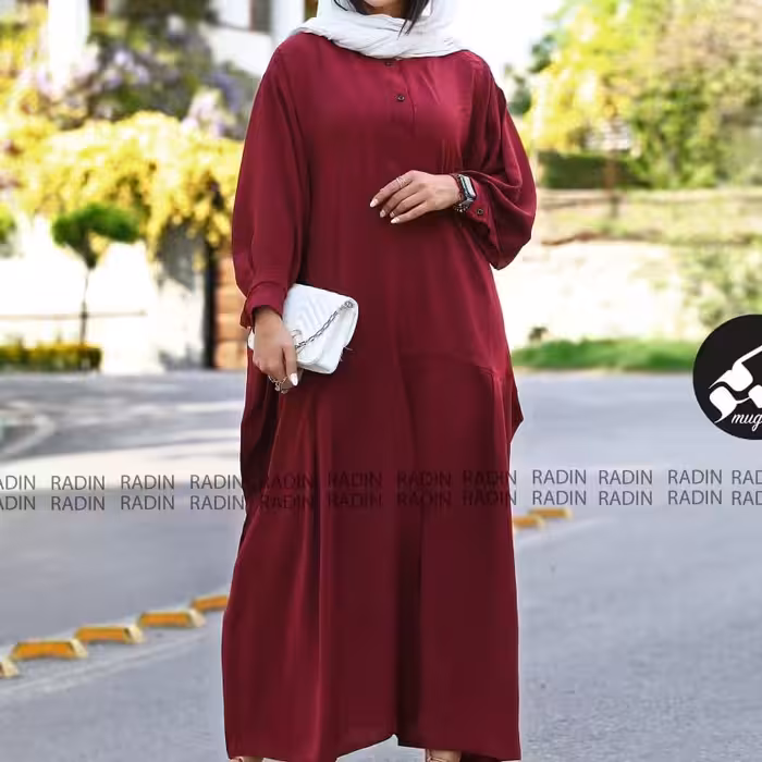 عبایی جیران پیراهن مانتویی  مناسب بارداری وعبا خنک و آزاد و راحت ابروبادی