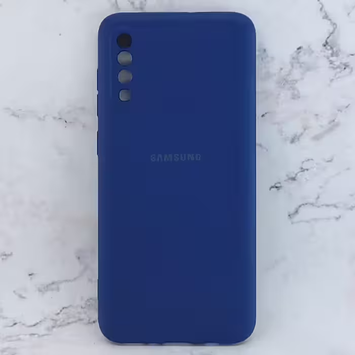 کاور سیلیکونی رنگی مدل TPN مناسب برای گوشی موبایل سامسونگ Galaxy A70 - سرمه ای