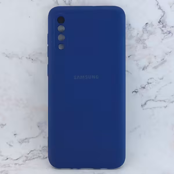 کاور سیلیکونی رنگی مدل TPN مناسب برای گوشی موبایل سامسونگ Galaxy A70 - سرمه ای