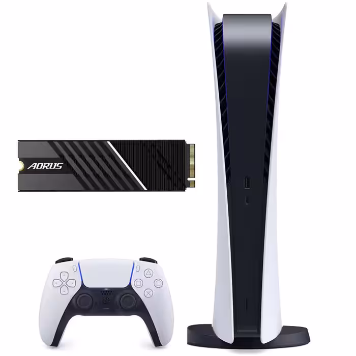 پلی استیشن 5 دیجیتال   حافظه اس اس دی با ظرفیت یک ترابایت و دارای هیت سینک