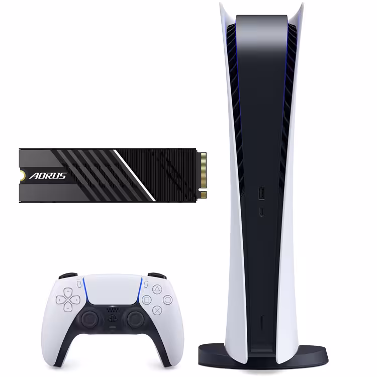 پلی استیشن 5 دیجیتال   حافظه اس اس دی با ظرفیت یک ترابایت و دارای هیت سینک