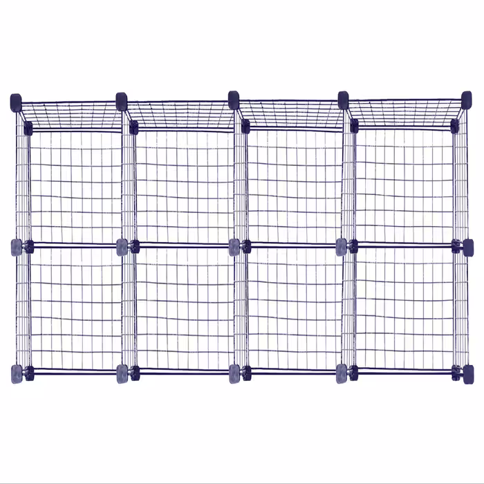 ست قفسه مشبک دو طبقه در چهار ردیف سایز 32x32(ارسال پس کرایه و به عهده مشتری)