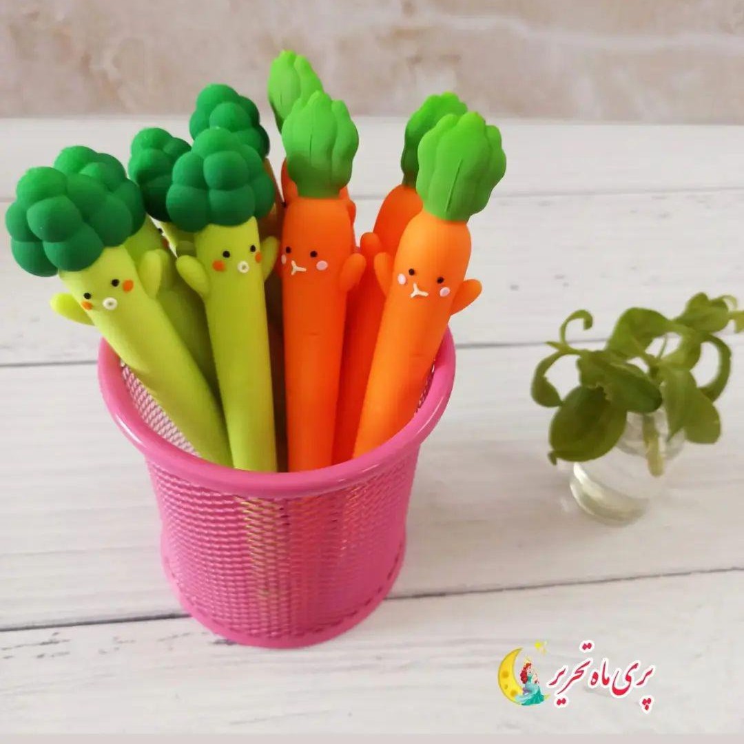 روان نویس هویج و کلم جنس سیلیکونی رنگ جوهر آبی بسیار باکیفیت ارسال سریع بسته بندی شیک اشانتیون
