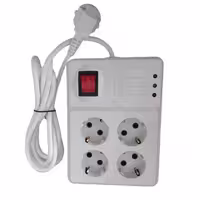 چهار خانه و محافظ برق ارت دار استاندارد فرحان مدل 134 طول 1.8 متر