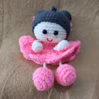 آویز بافتنی پرنسس (صورتی) (سیسمونی و تزئینی)