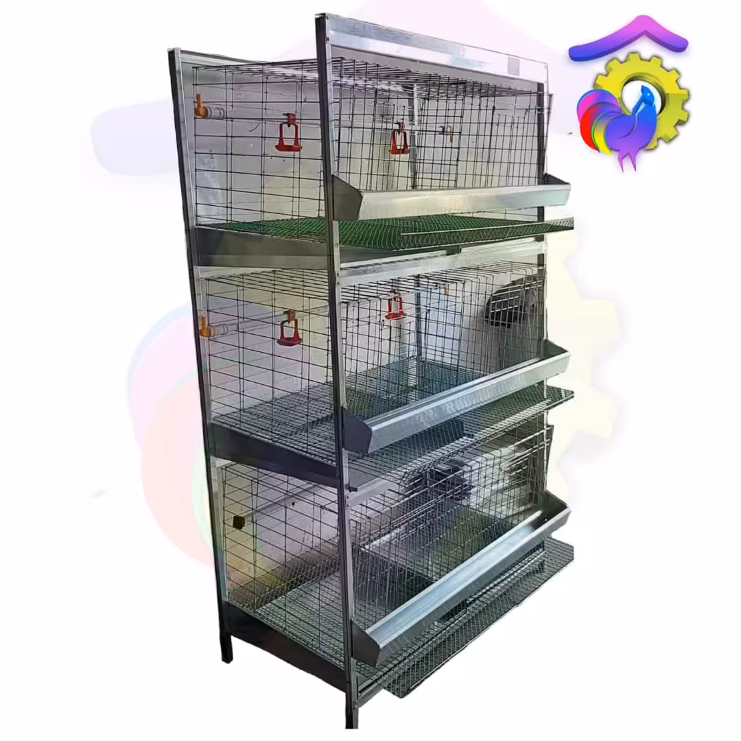 قفس‌سه طبقه ی مرغ زینتی تخم گذار تمام گالوانیزه ی صنعتی ارسال باربری پس کرایه