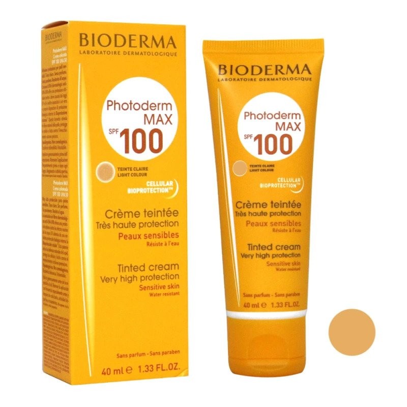 ضدآفتاب بیودرما spf100رنگی بژ روشن