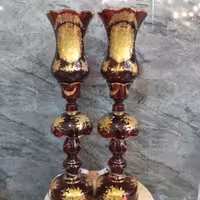 شمعدان طلاکوب 