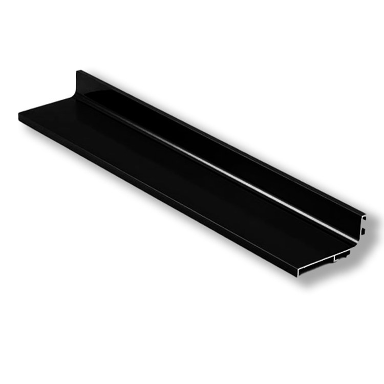 دستگیره پروفیل آلومینیوم شاخه ای  رنگ مشکی مدل ال 3متری کاپران 