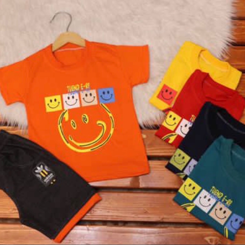 لباس پسرانه (تیشرت و شلوارک)طرح لبخند