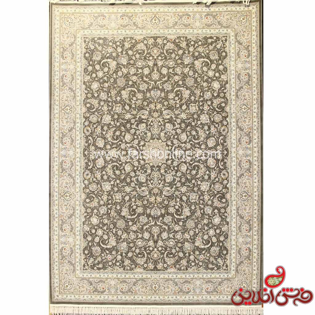 فرش زمرد مشهد برجسته طرح 37003 الماسی