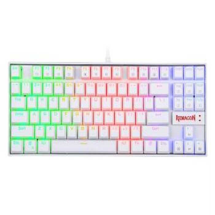 کیبورد مکانیکی ردراگون مدل Redragon Kumara K552 RGB White سوئیچ قرمز