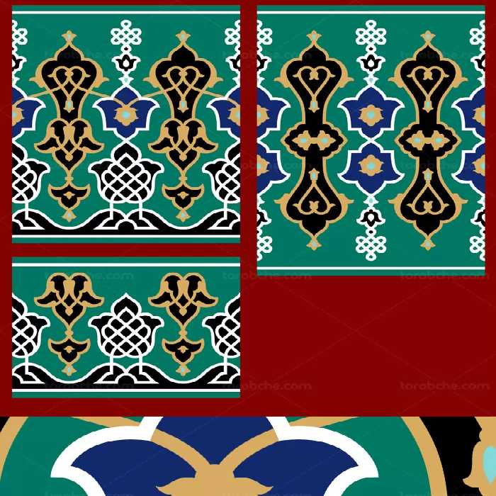 وکتور طرح کاشی کاری اسلامی شماره 54 - گرافیک با طعم تربچه