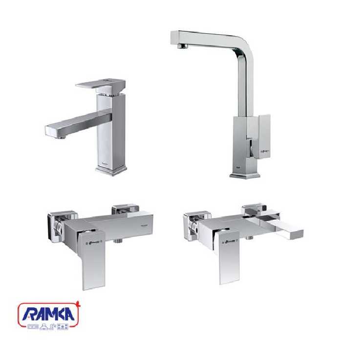 ست شیرالات شودر مدل اروپا کروم