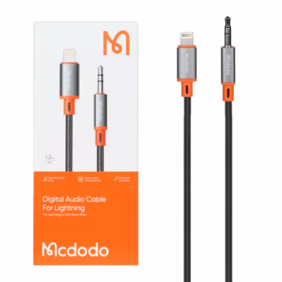کابل تبدیل لایتنینگ به AUX مک دودو مدل CA-0780 طول 1.2 متر