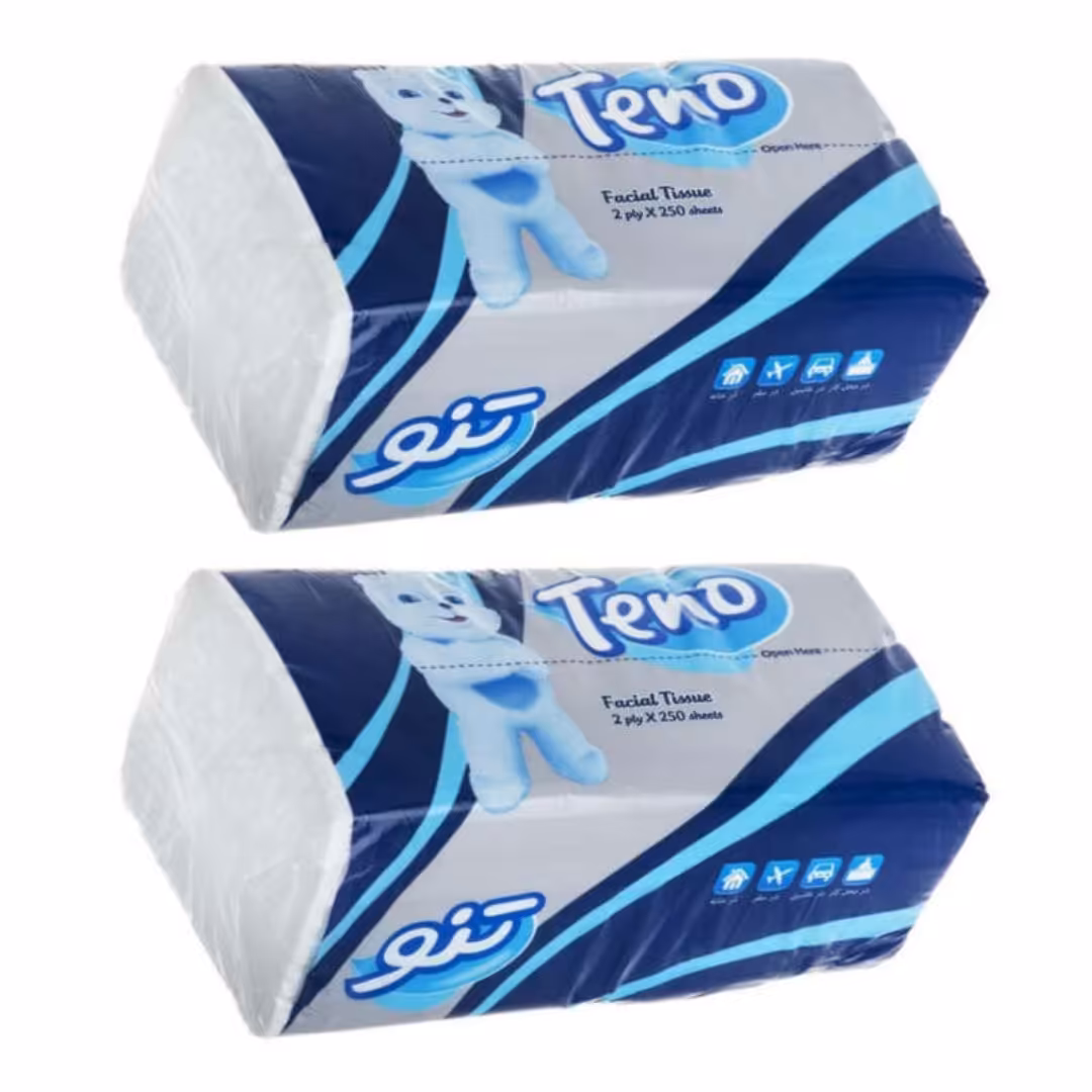 دستمال کاغذی 250 برگ تنو مدل اقتصادی  -بسته 2 عددی 