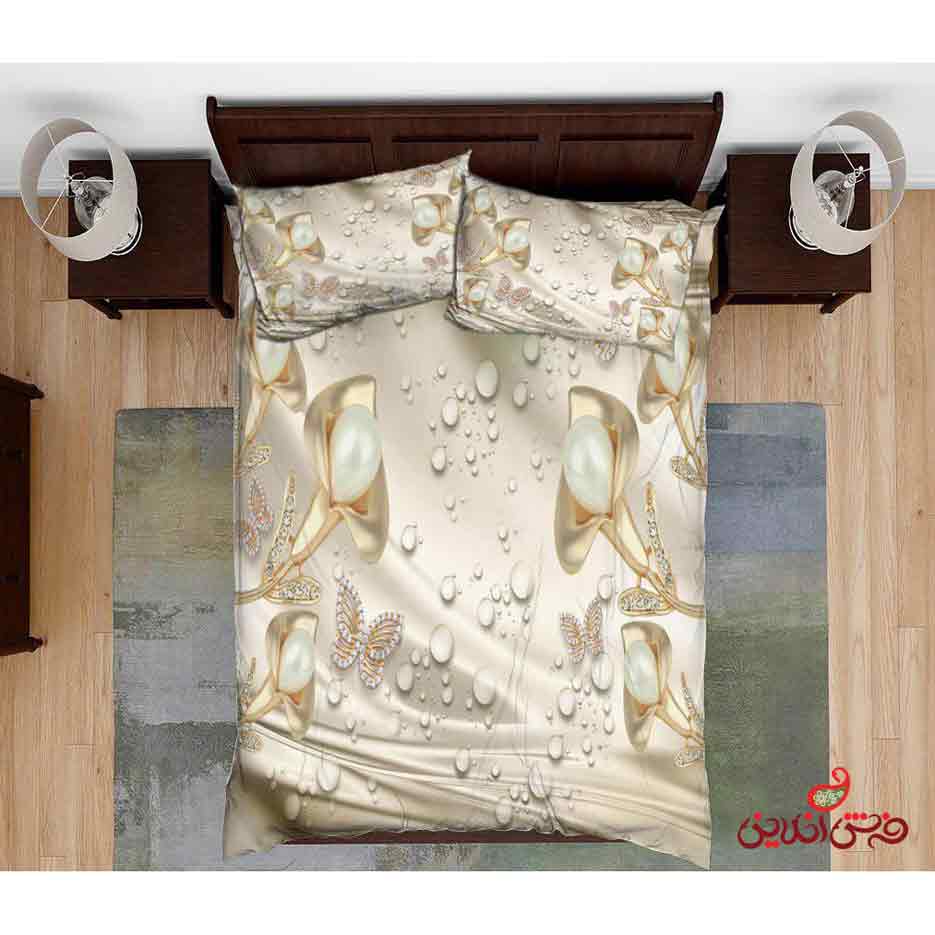 روتختی طرح مروارید و پروانه  کد 2620