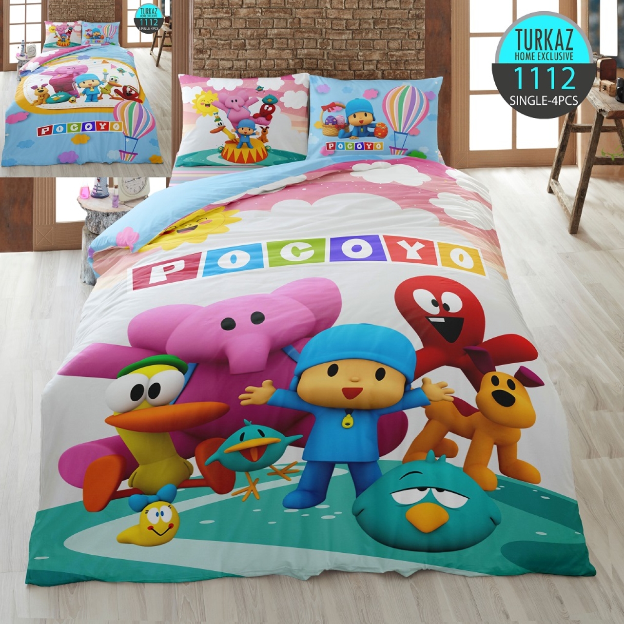 ست روتختی ترک آز کد 1112 تکنفره 4 تکه