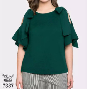 شومیز مجلسی آستین اوپن سرشانه پاپیون دار