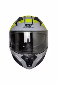 کلاه کاسکت موتورسیکلت خاکستری موتور Prohelmet M 966 Chin Helmet را باز می کند ام تی اس MTS