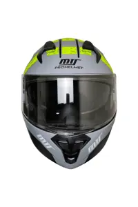 کلاه کاسکت موتورسیکلت خاکستری موتور Prohelmet M 966 Chin Helmet را باز می کند ام تی اس MTS