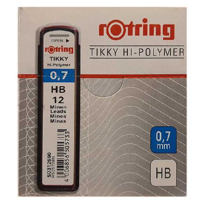 خرید نوک اتود 0.7 روترینگ مدل Rotring Hi Polymer بسته 10 عددی